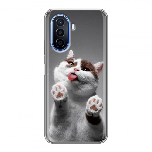 Дизайнерский силиконовый чехол для Huawei Nova Y70 Коты