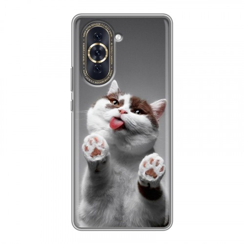Дизайнерский силиконовый с усиленными углами чехол для Huawei Nova 10 Коты
