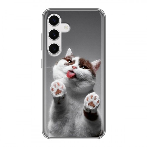 Дизайнерский силиконовый чехол для Samsung Galaxy S24 Коты