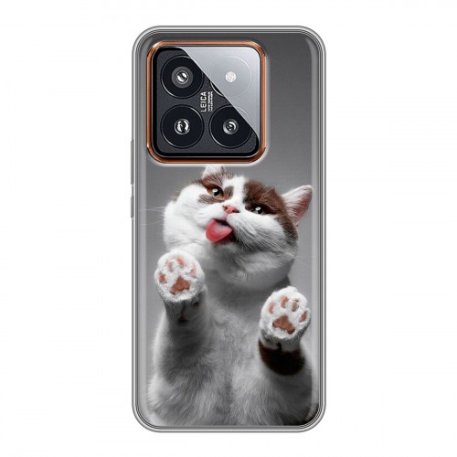 Дизайнерский силиконовый чехол для Xiaomi 14 Pro Коты