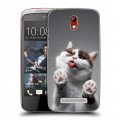 Дизайнерский пластиковый чехол для HTC Desire 500 Коты