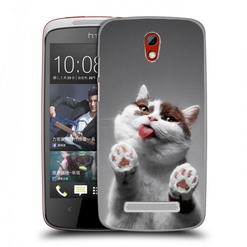 Дизайнерский пластиковый чехол для HTC Desire 500 Коты