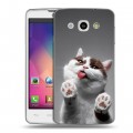 Дизайнерский пластиковый чехол для LG L60 Коты