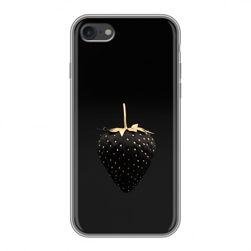 Дизайнерский силиконовый чехол для Iphone 7 Черная клубника