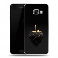 Дизайнерский пластиковый чехол для Samsung Galaxy C5 Черная клубника