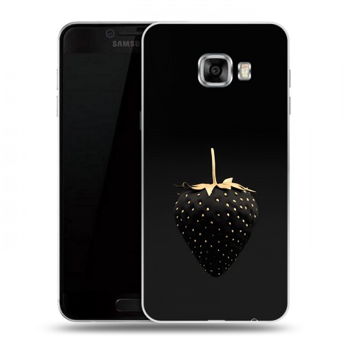 Дизайнерский пластиковый чехол для Samsung Galaxy C5 Черная клубника