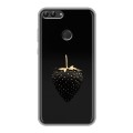 Дизайнерский силиконовый чехол для Huawei P Smart Черная клубника