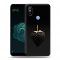Дизайнерский силиконовый чехол для Xiaomi Mi A2 Черная клубника