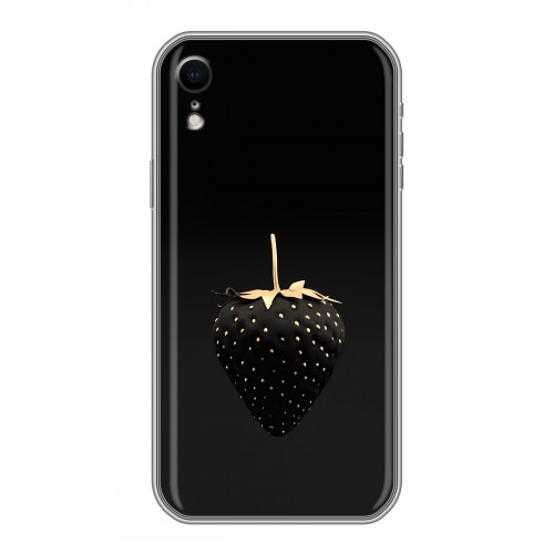 Дизайнерский силиконовый чехол для Iphone Xr Черная клубника
