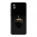 Дизайнерский силиконовый чехол для ZTE Blade A3 (2019) Черная клубника
