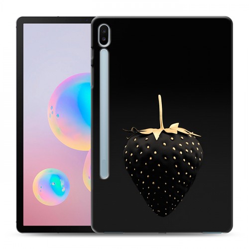 Дизайнерский силиконовый чехол для Samsung Galaxy Tab S6 Черная клубника