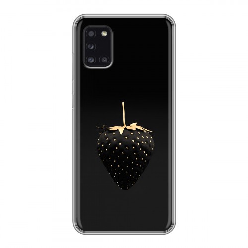 Дизайнерский силиконовый чехол для Samsung Galaxy A31 Черная клубника