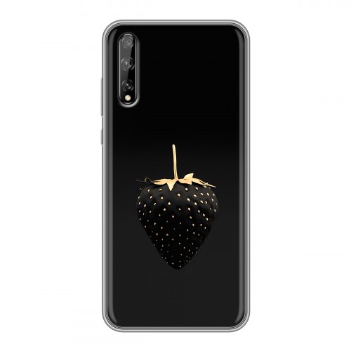 Дизайнерский силиконовый чехол для Huawei Y8p Черная клубника