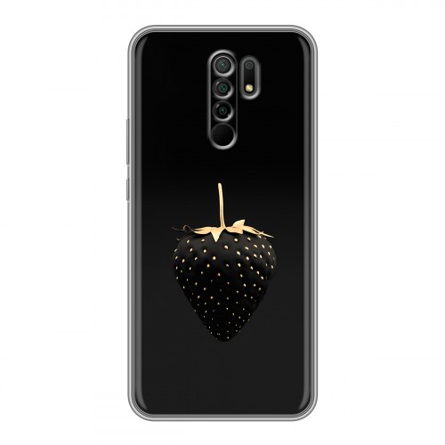 Дизайнерский силиконовый чехол для Xiaomi RedMi 9 Черная клубника