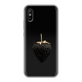 Дизайнерский силиконовый чехол для Xiaomi RedMi 9A Черная клубника