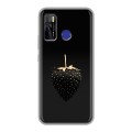 Дизайнерский силиконовый чехол для Tecno Camon 15 Черная клубника