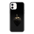 Дизайнерский силиконовый чехол для Iphone 12 Черная клубника