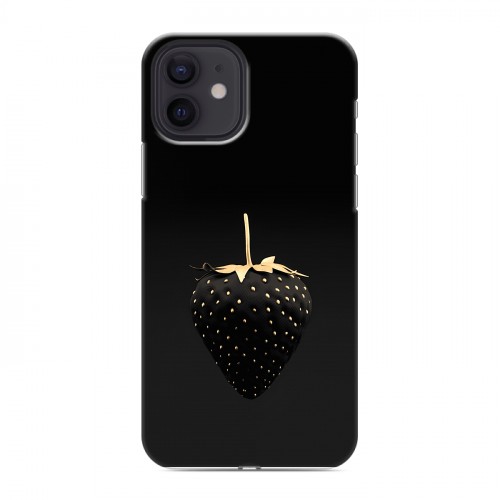 Дизайнерский силиконовый чехол для Iphone 12 Черная клубника