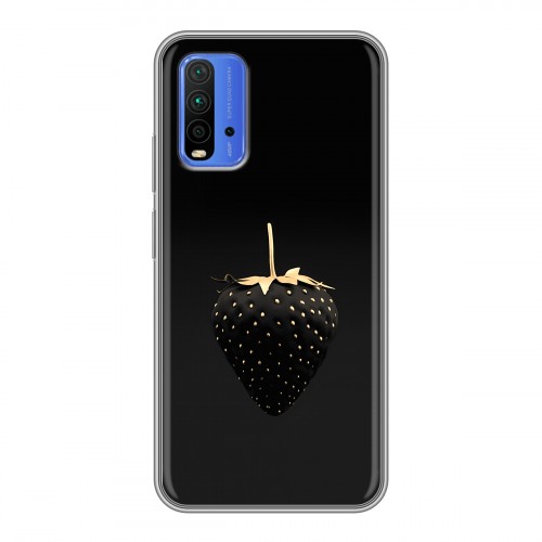 Дизайнерский силиконовый чехол для Xiaomi RedMi 9T Черная клубника