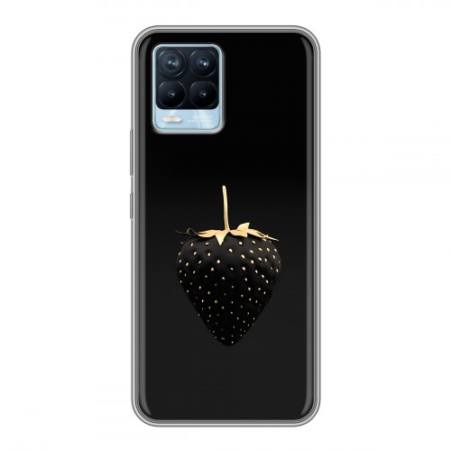 Дизайнерский силиконовый чехол для Realme 8 Черная клубника