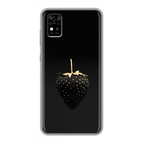 Дизайнерский силиконовый чехол для ZTE Blade A31 Черная клубника