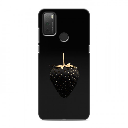 Дизайнерский силиконовый чехол для Alcatel 3L (2021) Черная клубника