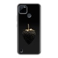 Дизайнерский силиконовый чехол для Realme C21Y Черная клубника