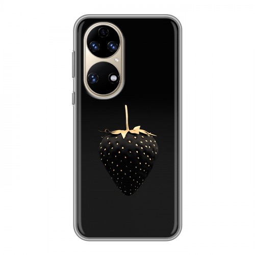 Дизайнерский силиконовый чехол для Huawei P50 Pro Черная клубника