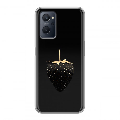 Дизайнерский силиконовый чехол для Realme 9i Черная клубника