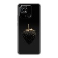 Дизайнерский силиконовый чехол для Xiaomi Redmi 10C Черная клубника