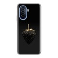 Дизайнерский силиконовый чехол для Huawei Nova Y70 Черная клубника