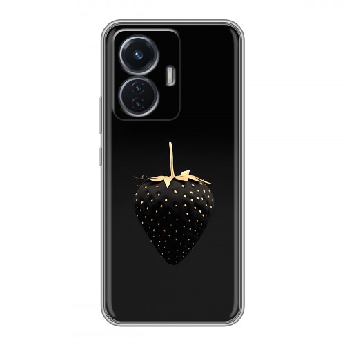 Дизайнерский силиконовый чехол для Vivo T1 Черная клубника