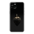 Дизайнерский силиконовый чехол для Iphone 14 Черная клубника