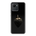 Дизайнерский силиконовый чехол для Realme C30 Черная клубника
