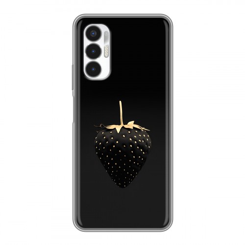 Дизайнерский силиконовый чехол для Tecno Pova 3 Черная клубника