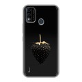 Дизайнерский силиконовый чехол для Itel A48 Черная клубника