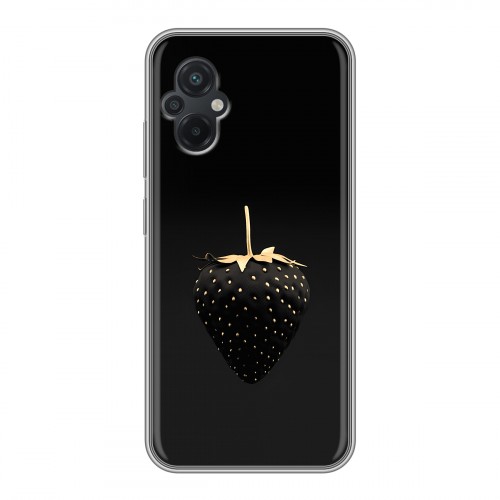 Дизайнерский силиконовый чехол для Xiaomi Poco M5 Черная клубника