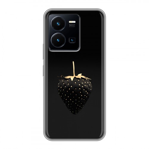 Дизайнерский силиконовый чехол для Vivo Y35 Черная клубника