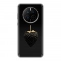 Дизайнерский силиконовый с усиленными углами чехол для Huawei Mate 50 Черная клубника