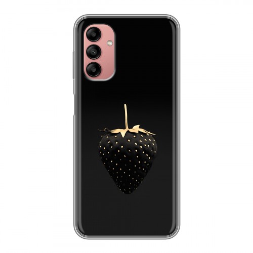 Дизайнерский силиконовый чехол для Samsung Galaxy A04s Черная клубника