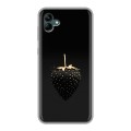Дизайнерский силиконовый чехол для Samsung Galaxy A04 Черная клубника