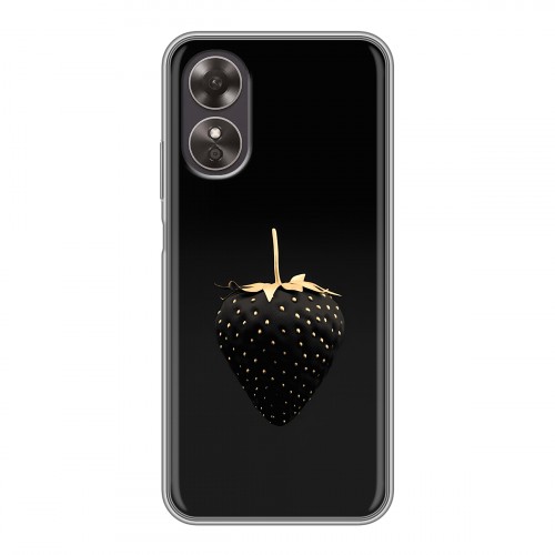 Дизайнерский силиконовый чехол для OPPO A17 Черная клубника