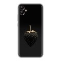 Дизайнерский силиконовый чехол для Samsung Galaxy A04e Черная клубника