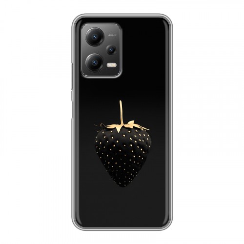 Дизайнерский силиконовый чехол для Xiaomi Poco X5 Черная клубника