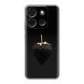 Дизайнерский силиконовый чехол для Infinix Smart 7 Черная клубника