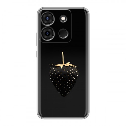 Дизайнерский силиконовый чехол для Infinix Smart 7 Черная клубника
