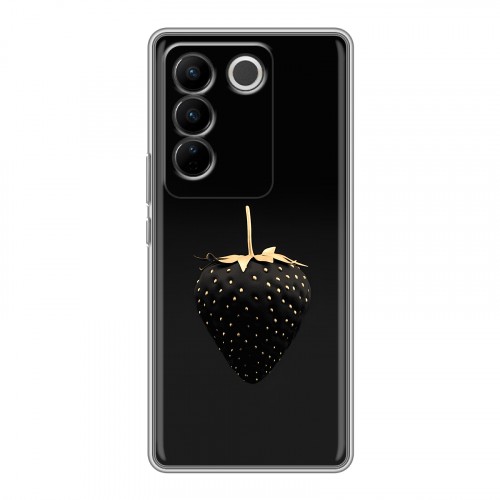 Дизайнерский силиконовый чехол для Vivo V27 Черная клубника