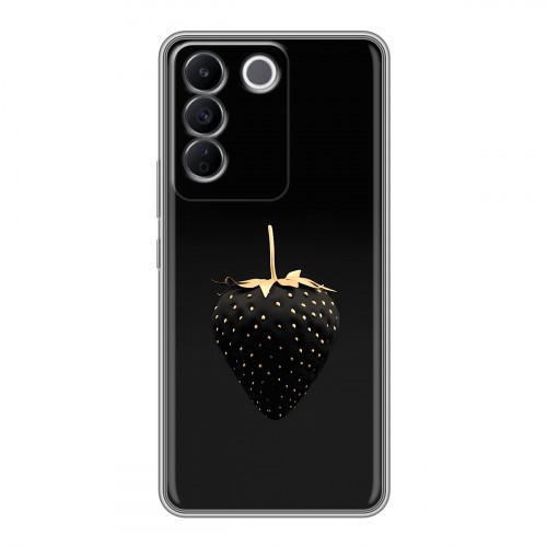 Дизайнерский силиконовый чехол для Vivo V27e Черная клубника