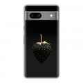 Дизайнерский силиконовый чехол для Google Pixel 7A Черная клубника