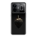 Дизайнерский силиконовый чехол для Realme GT3 Черная клубника